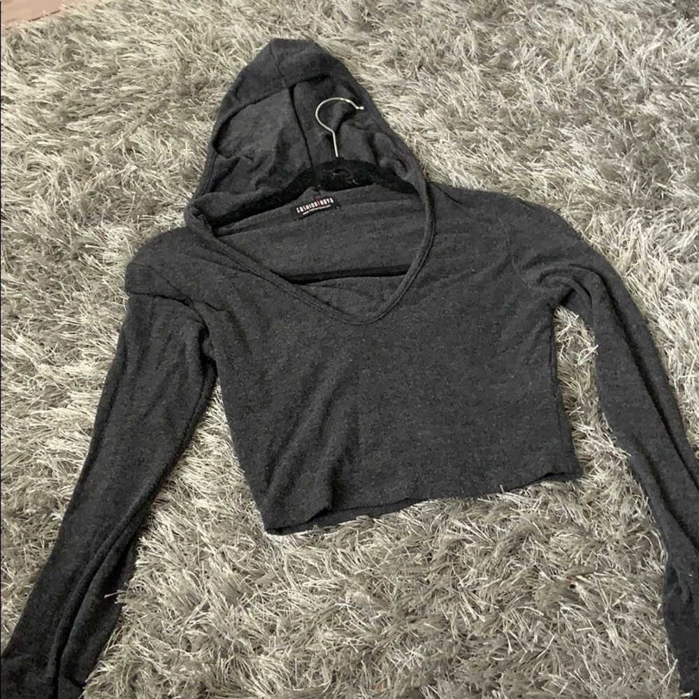 Dark grey crop top